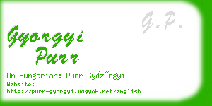 gyorgyi purr business card